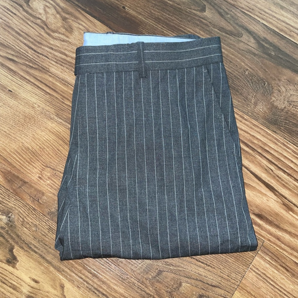Polo Ralph Lauren Pleated Gray Pinstripe Trousers